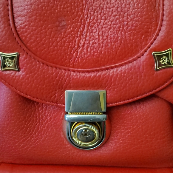 MCM Small Red Backpack - Picture 4 of 11